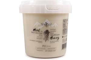 Oneroot 100% Canadian Wildflower Honey - 3kg / 6.6lb, Unfiltered, Unheated & Creamed, Nutrient Rich Raw Wildflower Honey With Enzymes, Thick Natural Sweetener