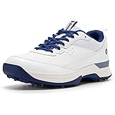 FitVille Wide Golf Shoes Men Professional Outdoor Water Resistant Golf Shoes for Course with Non-Removable Spikes