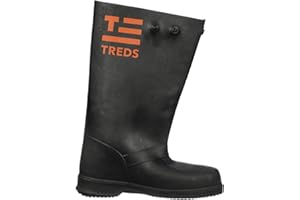 TREDS Rubber Concrete Boot, Pull-On Overboot for Construction, Mud & Snow, Size XL (14-16), 17" Ht, Black