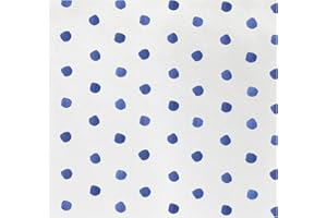 Vietri Papersoft Napkins Dot Blue Dinner Napkins, Pack of 50, Thick Absorbent Spunlace