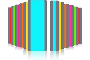 ZONON 12 Pieces Guided Reading Highlight Strips with 2 Sizes Colored Overlay Highlight Bookmarks for Children and Teacher Supply Guided（6 Standard Size and 6 Large Size）