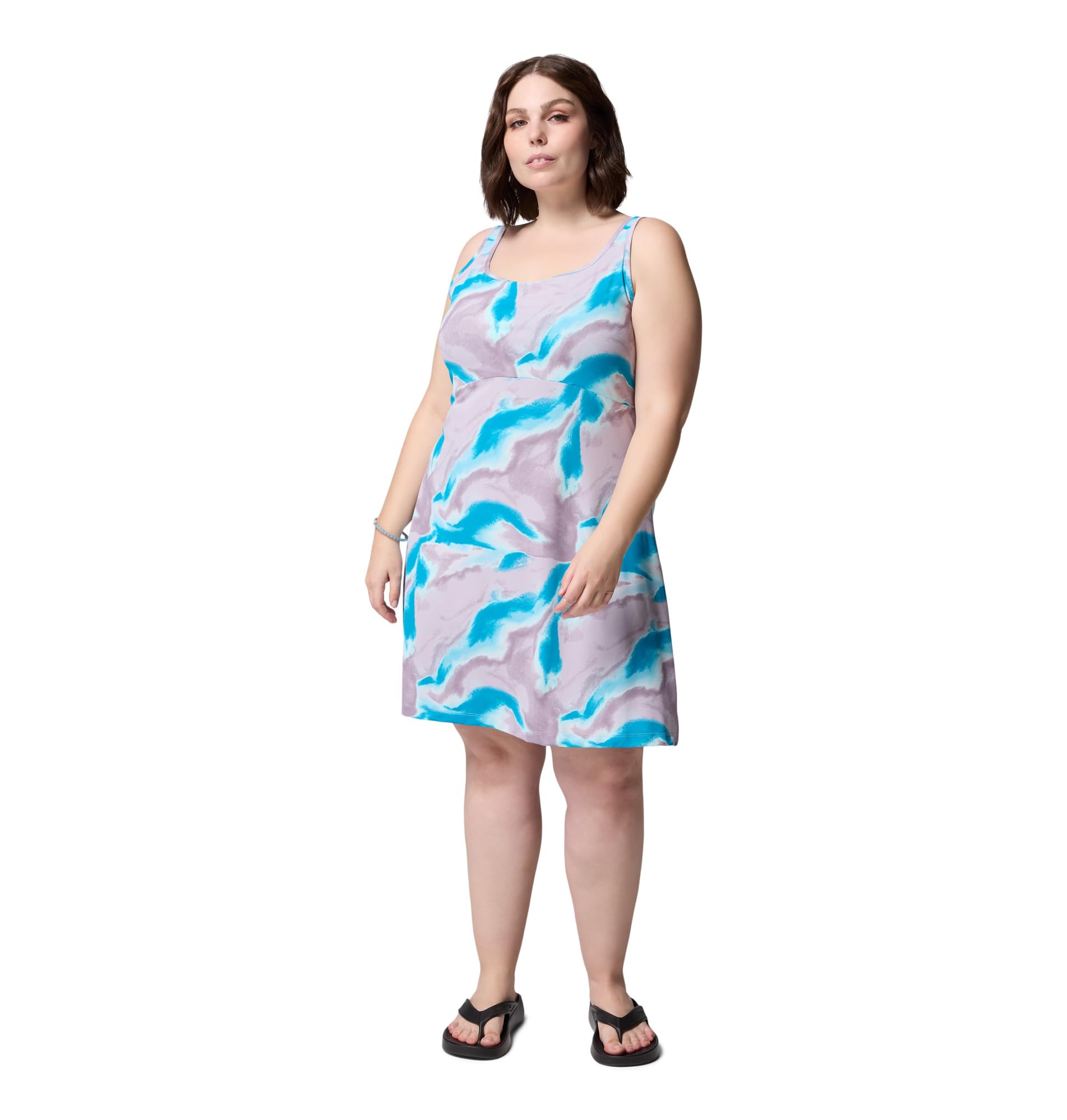 Columbia Womens PFG Freezer III Sun Dress, Lavender Pearl Heatmap, 2X