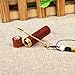 Snuff Bottle with Spoon Vial Necklace Container Pendant with Small Funnel (Red)
