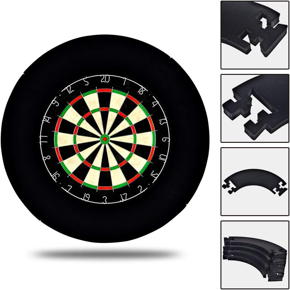 LinkVisions Sisal/Bristle Dartboard with Staple-Free Bullseye, 18g Steel Tip Darts Set, EVA Surround, Mounting Kits Included : Sports & Outdoors