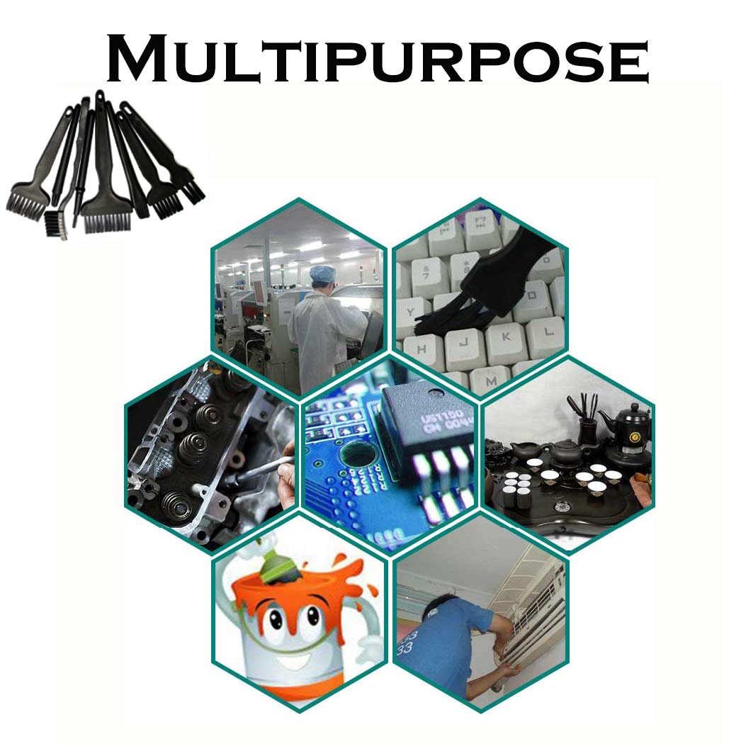 Small Anti Static ESD Safe Cleaning Dust Brush Kit for Phone Computer Keyboard Laptop Screen Camera Lens,ESD Precision Plastic Tweezers Set,Microfiber Cleaning Cloths,ESD Gloves,Air Blow Cleaner