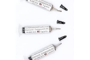 TechDiamondTools Kit of 3 Diamond Polishing Compound Polishing Paste 8000 50000 100000 Grit for Marble Glass Metal Rock Jewelry Resin Silver Gemstone with High Concentration of Diamond Powder USA Made