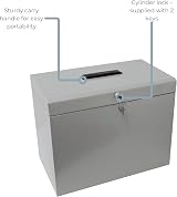 Cathedral Products A4 Steel File Box Grey with 5 Suspension Files UK Made view 4