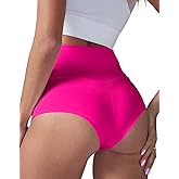 BZB Women's High Waist Yoga Shorts Gym Workout Booty Dance Hot Pants Athletic Butt Lifting Sports Leggings