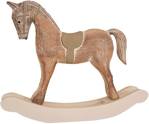 traditional wooden rocking horse