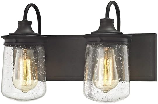 Elk Lighting 81211 2 Vanity Lighting Fixtures 10 X 15 X 7 Bronze Amazon Com