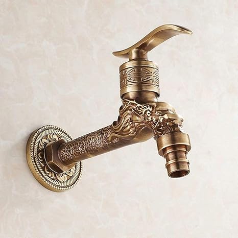 Ibalody Thicken Fine Copper Antique Washing Machine Faucet