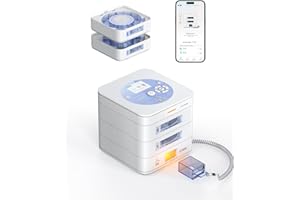 Large Pill Dispenser with 28-Day Compartments,Pill Bottle Organizer with Desiccant to Keep Medicines Fresh,Pill Box Case,Anti