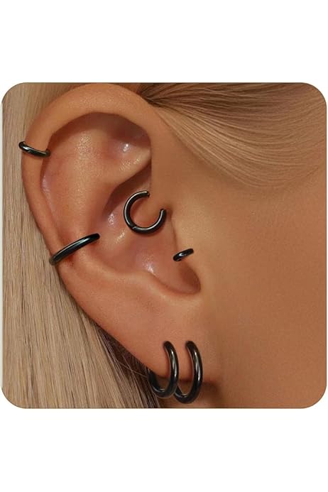 Septum Rings Lcolyoli 16G Surgical Steel Septum Ring Set