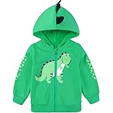 DDSOL Boy Zip-up Jacket Toddler Zipper Hoodie Hooded Sweatshirt Light Winter Fall Outwear 2t-7t