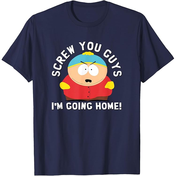 South Park “I’m Not Fat I’m Big Boned” T-Shirt For Men – Officially Licensed, Dark Grey