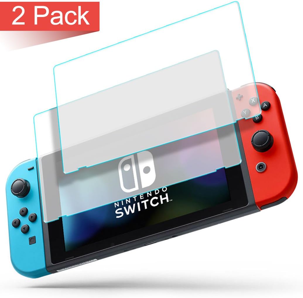 Nintendo Switch Tempered Glass(2 pack),Sextile Nintendo Switch Screen Protector 9H Hardness for Nintendo Switch 2017