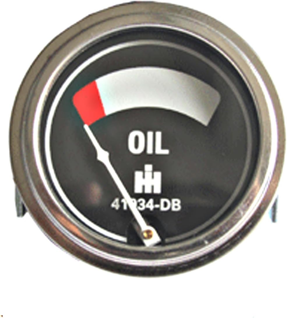 Trp Rtp Ih / Farmall Tractor Oil Pressure Gauge Zone Style With Ih Logo With Studs