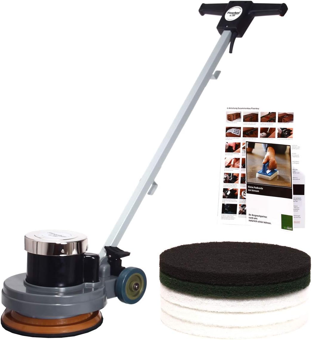 Floorboy 12 Zoll Reinigungs- und Poliermaschinen Set mit Anleitungen, Pads und Padkunde von Bioraum