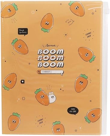 Amazon Co Jp クリアファイル 6ポケット ファスナー付き Carrot Fair ポケット ファイル チラシ 新学期準備雑貨 文房具 オフィス用品