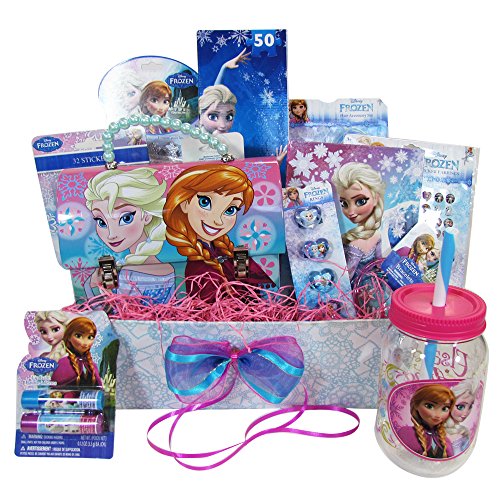 Gift Basket Idea with 10 Frozen Themed Items for Girls