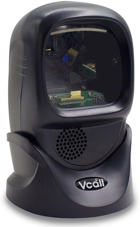 Vcall Automatic Barcode Scanner Omnidirectional High Speed Laser Desktop 1D Bar Code Reader Hands-Free with 2M USB Cable