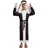 Gukefun Boys Saint Joseph Biblical Costume Set - Kids Saint Robe with Headpiece Waist Rope for Easter Halloween