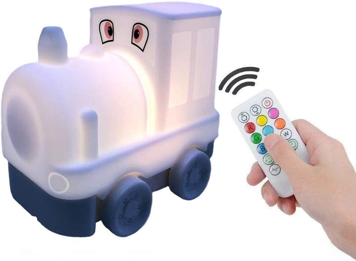 Tekemai Kids Night Light, USB Rechargeable, 9 Color-Changing, Eye-Caring, Remote & Touch Control, Adjustable Brightness