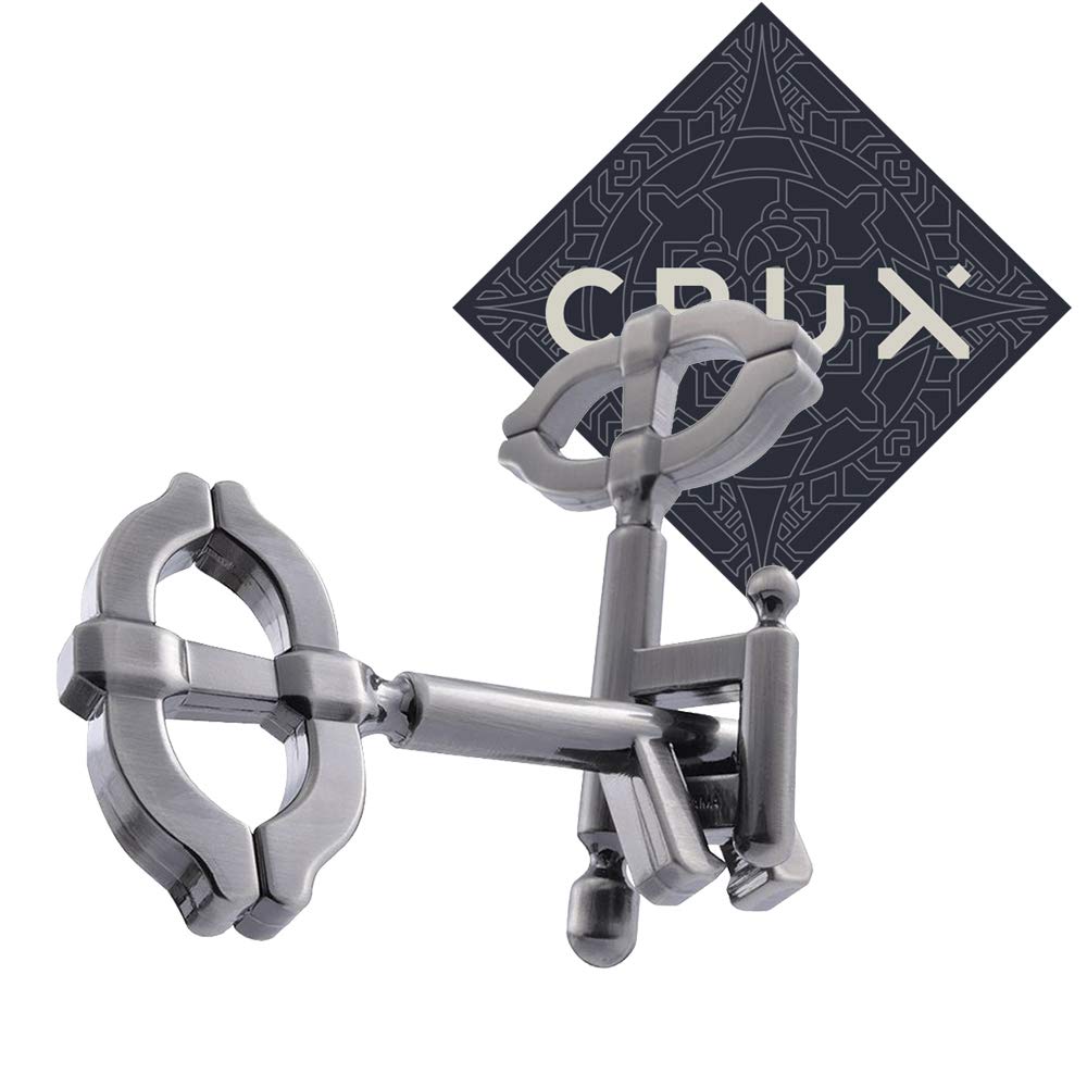 Hanayama Cast Key II Puzzle - Level 2 of 6 - Moderately Hard - Includes Crux Sticker