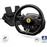 Thrustmaster T98 Ferrari 296 GTB - Racing Wheel and Pedal Set - PS5 &amp; PC | Beginner racing wheel, officially licensed by Ferrari, linear resistance, automatic return to centre, paddle shifters