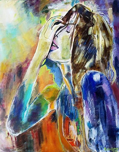 "Edge of Yesterday" Original Painting, Haunting Female Portrait, Psychological Art, Original Painting with Texture, 16x20