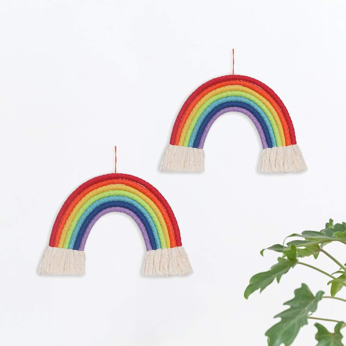 AffomoTassel Garland Macrame Rainbow Wall Hanging Decorative for Boho Home Decor, Birthday Christmas Day Party Festival, Baby Shower, Nursey Dorm Room