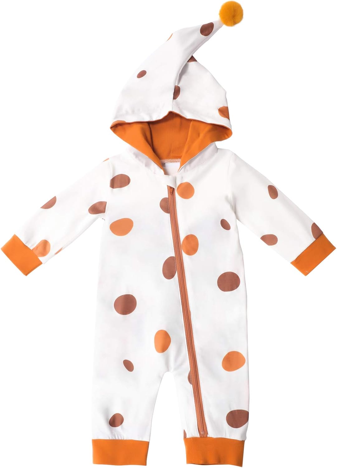 Unisex Baby Strampler Jungen Mädchen Langarm Schlafanzug Mit Reißverschluss Mit Kapuze Overalls