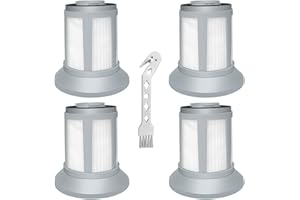 SEASLIMIT 4 Pack Replacement Vacuum Filter Compatible with Bissell Zing 2156A, 2156, 1665, 16652, 1665W, 2156E,Zing Bagless Canister Vacuum Filter Replacement with 1 Cleaning Brush