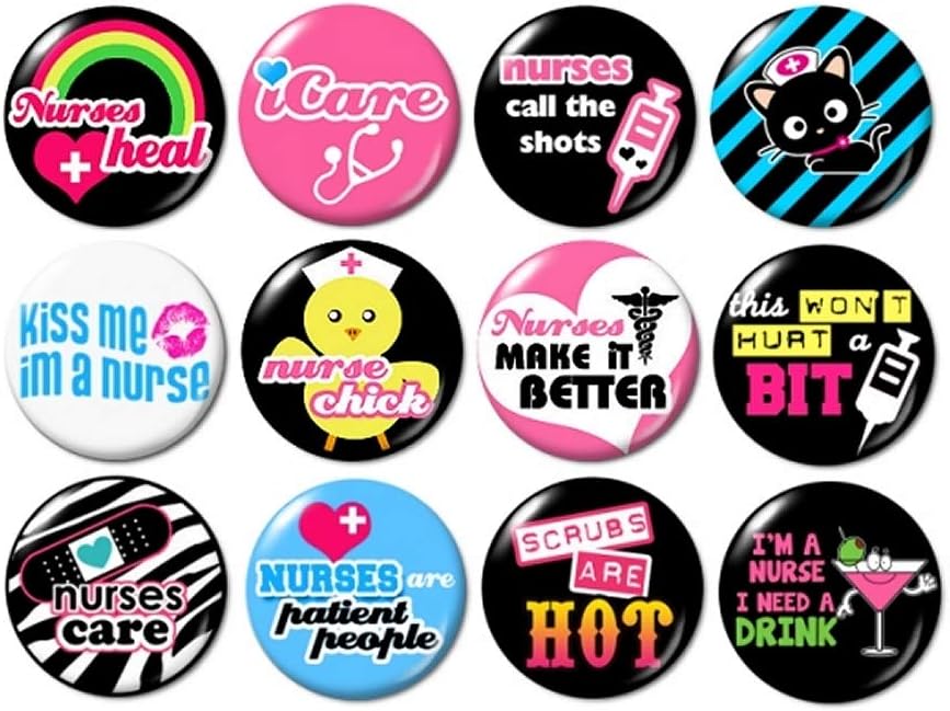 Nurse Buttons Pins (set #4)