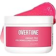 Overtone Color Depositing Semi-Permanent Hair Dye Conditioner - 8 oz For Natural & Color-Treated Hair, Moisturizing Shea Butter & Coconut Oil - Vegan & Cruelty-Free, Vibrant Pink