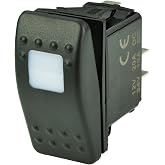 BEP Marine 3-Position Touch Control IP66 Rated 24V Black 2-Way DIN Rail Mount Push Button Switch