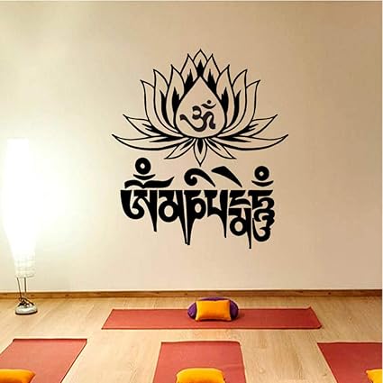 Restaurante Yoga Mantra Lotus etiqueta de la pared decoración para el