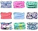 Kalily Pack of 9pcs/6pcs Headband Bandana - Versatile 16-in-1 Lightweight Sports & Casual Headwear -Neck Gaiter, Balaclava, Helmet Liner, Face Mask