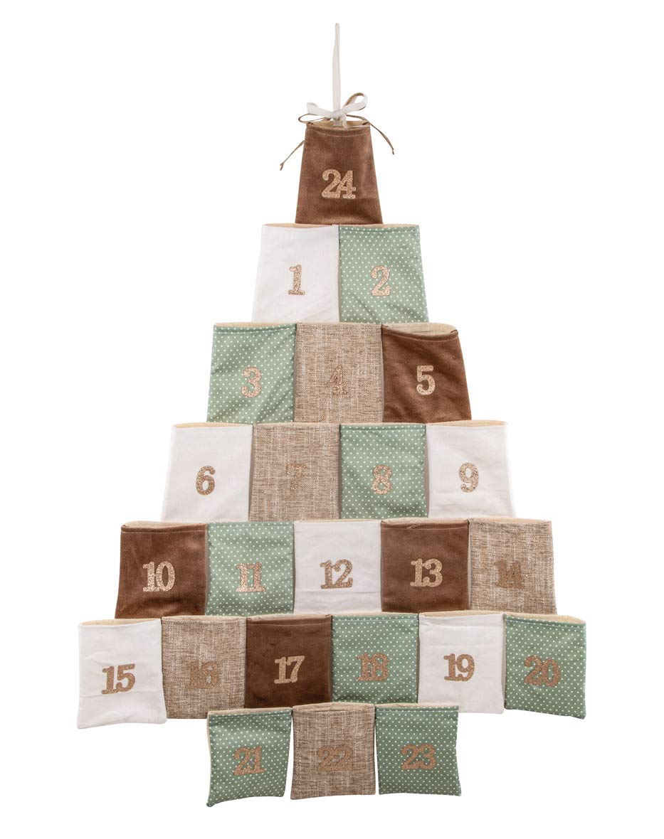 Rayher Wall Advent Calendar with Fillable Pockets, Fill Your Own Advent Calendar, Hanging Advent Countdown Calendar, 95x64cm, 46555000