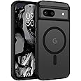 BENTOBEN for Google Pixel 8a Case, Pixel 8a Magnetic Case [Compatible with MagSafe] Translucent Matte Slim Shockproof Anti-Fingerprint Anti-Scratch Protective Cover for Google 8a 6.1’’Black
