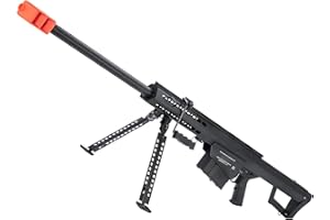 Evike Airsoft - 6mmProShop Barrett Licensed M82A1 Cycling Action Powered Airsoft Rifle (Color: Black)