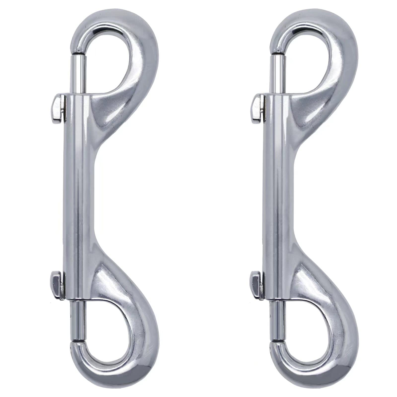 Double Ended Bolt Snaps Hook Trigger Clips Chain Metal Clips Key Holder 4.65 Inch 2pcs