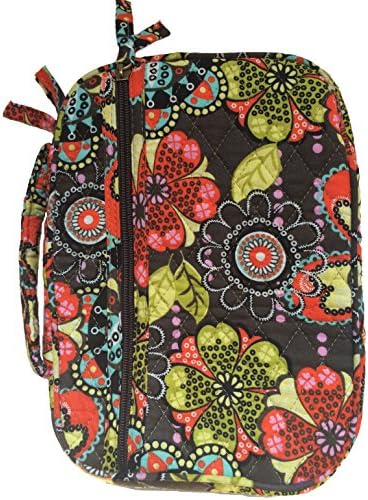 DIWI Large Sizes 7 X 10 X 2 Inches Bible Cover Quilted Cotton Good Book Cover Zip Closer Additional Zip Pocket Pen Holder Inside (L, 1701HZ Circle)