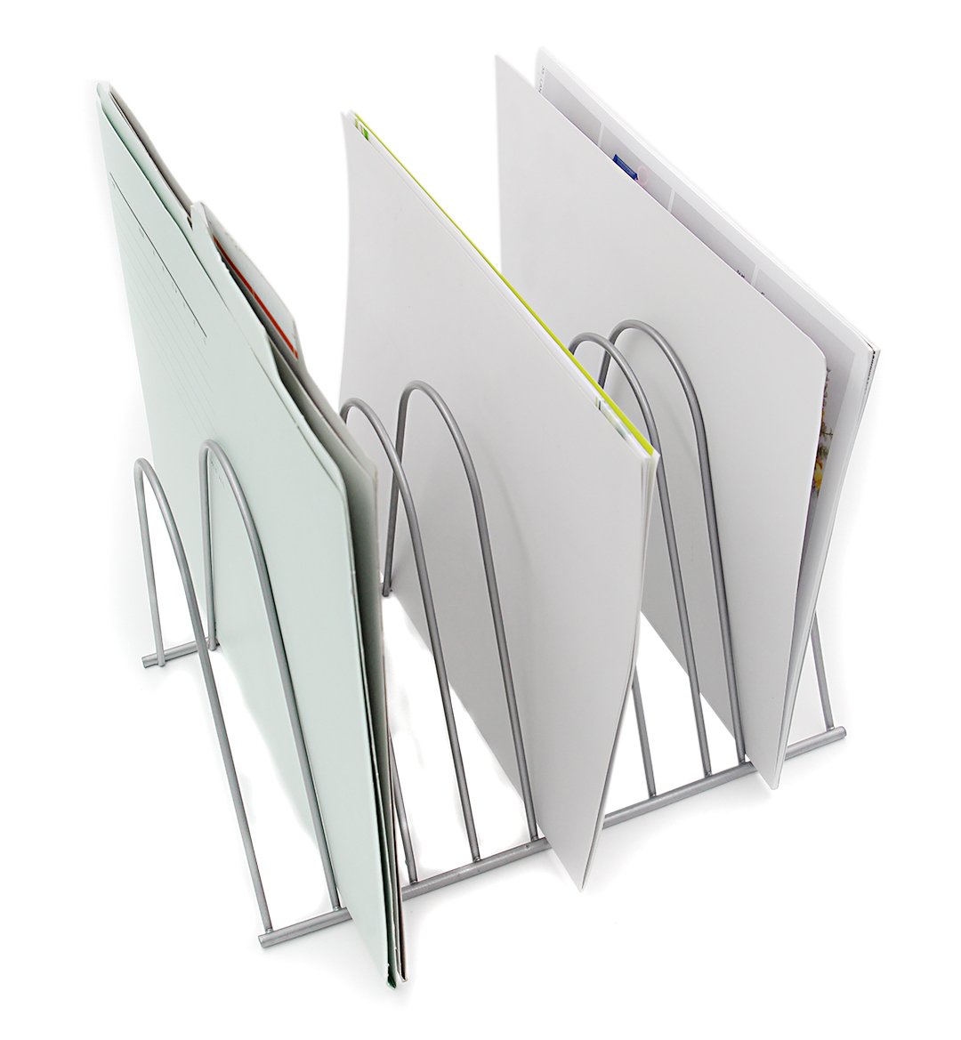 EasyPAG Vertical Wire Desk File Organizer Holder 11 Sections Sorter,2