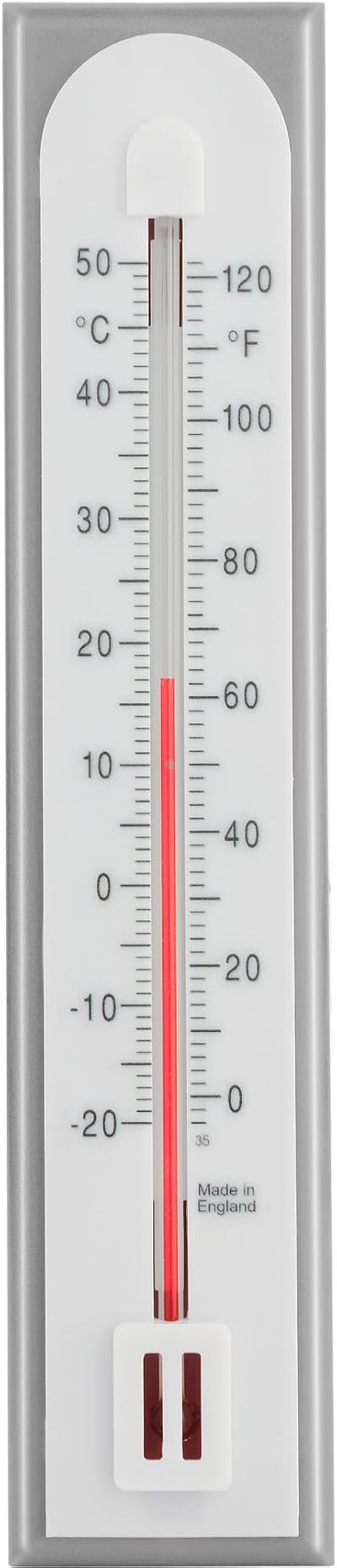 Thermometer World Accurate Room Thermometer Grey Wall Mount Indoor Outdoor