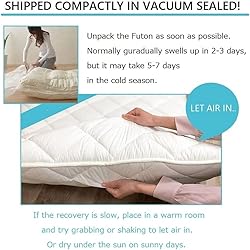 EMOOR Foldable Japanese Futon Mattress Topper