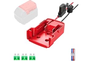 Power Wheels Adapter for Milwaukee,M18 18V Power Wheels Battery Conversion Kit 14AWG Wire with Fuse Holder and 3PCS 30Amp Fus