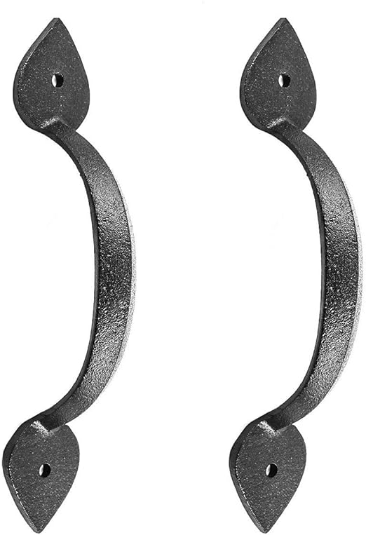 Black Wrought Iron Pull For Drawer Or Door Heart 6 785in H Set Of
