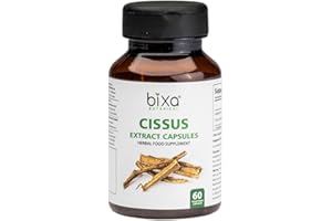 bixa BOTANICAL Ayurvedic Natural Herbal Supplement Cissus Extract Pure Authentic Premium Quality for Bone Tonic, Herbal Supplement Veg Capsules 450 mg (60 Count (Pack of 1))