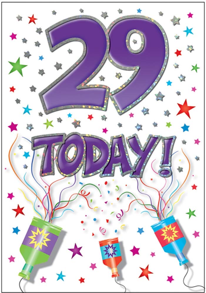 Piccadilly Greetings Modern Milestone Age Birthday Card Age 29-7 x 5 inches